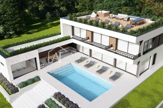 Istrien, Poreč, Umgebung, wunderschöne Luxusvilla mit Pool und Meerblick 1701340706 6