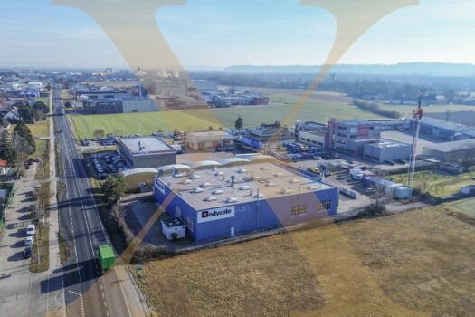 Vielseitige Lager- und Produktionshalle mit Büro in Top-Lage von Marchtrenk zu vermieten! 2.500 KVA vorhanden! Außenansicht I