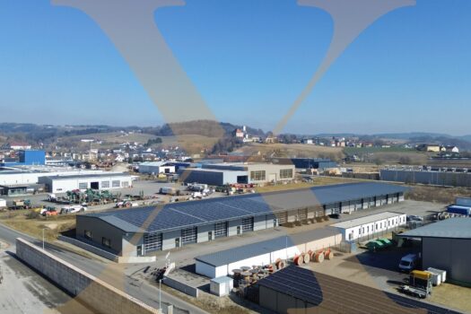 Neuwertige & beheizte Lager- oder Gewerbehalle (teilbar) in Arbing (Bezirk Perg) zu vermieten! Außenansicht I