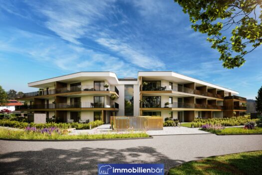 Neues Wohnprojekt „Elementum“ in Marchtrenk – jetzt vormerken! Aussenansicht Visualisierung
