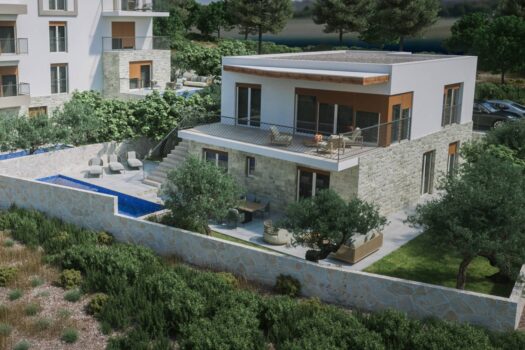 Ražanj, 200 m vom Meer/Strand entfernt, Villa 195,8 m2, große Terrasse mit Meerblick, Schwimmbad 25 m2, Grundstück 698 m2 1722677803 samo kuca 02