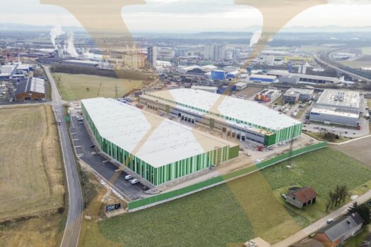 NEUBAU - Lager-/Produktionshalle (optional mit Büroflächen) in Enns/Ennshafen zu vermieten! Drohnenaufnahmen Baufortschritt I