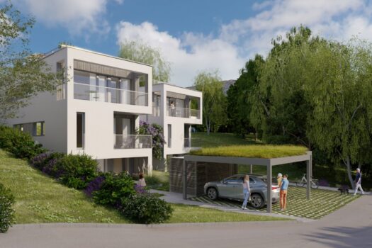 943,64 m² großes Grundstück in 3400 Klosterneuburg | Baubewilligung Einfamilienhaus Visualisierung Häuser