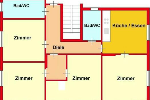 Provisionsfrei: perfekte 4er-WG-Wohnung im Herz-Jesu-Viertel - TU-Nähe Plan-Skizze