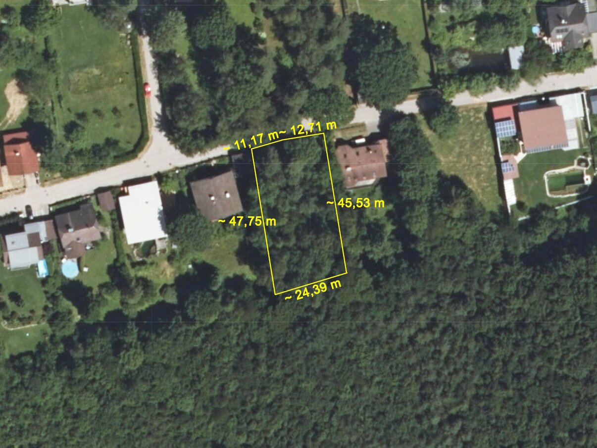 Lage in der Natur, Grundstück ist mittlerweile gerodet