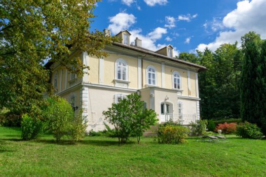 Schlossartige Villa auf über 6.600 m² teilbarem Bauland in einzigartiger Lage Pressbaums nordwestliche Villenansicht