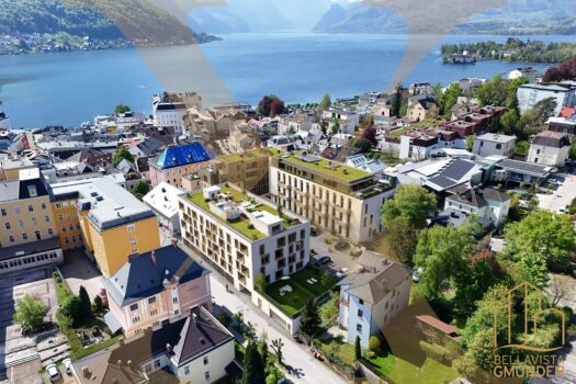 PROVISIONSFREI! Gemütliche 3-Zimmer-Wohnung mit gemütlicher Loggia und Garagenplatz in Gmunden zu verkaufen! Visualisierung - Vogelperspektive I