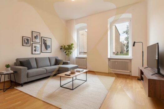 Charmante 3,5-Zimmer-Altbauwohnung mit guter Infrastruktur in Linz zu vermieten! Zimmer I | Visualisierung – Einrichtung mittels KI ergänzt
