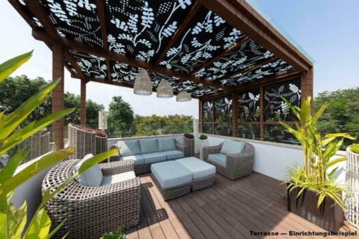 Seiersberg bei Graz komplette Haus-Etage..absolute Ruhelage..123m² Wohnfläche..4 Zimmer..Top Infra.. Einrichtungsbeispiel Terrasse 1