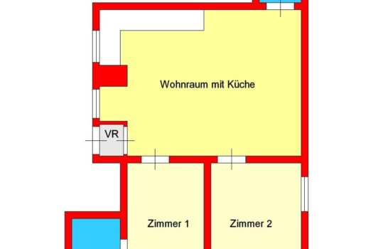 Provisionsfrei: günstige 3-Zimmer-Altbauwohnung in der Innenstadt zwischen Glockenspielplatz und Dom Plan-Skizze