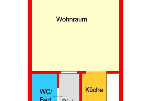 Provisionsfreie Garcionerre am Fuße des Schlossbergs am Kaiser-Franz-Josef-Kai ab November zu vermieten! Plan-Skizze