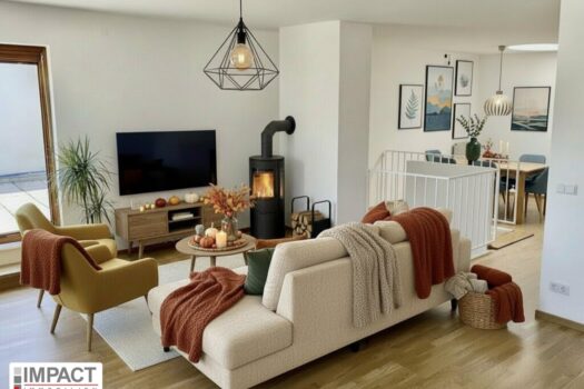 AUSSERGEWÖHNLICHE DACHTERRASSEN-MAISONETTE - MUCH MORE THAN A HOME! Gemütlicher Wohnbereich - staged