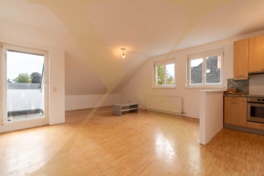 Gepflegte 3-Zimmer-Wohnung inkl. Einbauküche, Terrasse und Garage in Traun zu vermieten! Wohn- und Essbereich