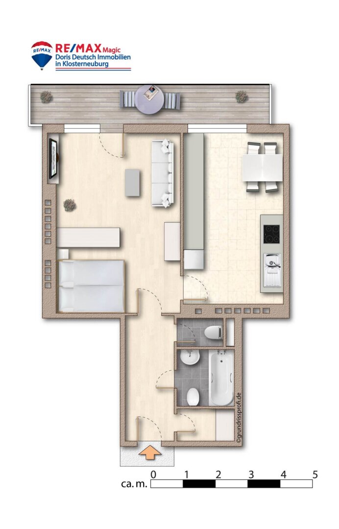 Grundriss möbliert