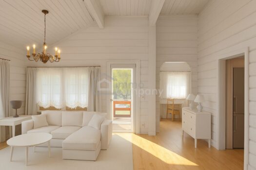 Symbol Foto - Mit gezielter Farbgestaltung lässt sich das natürliche Holzambiente wunderbar aufhellen – wie dieses Beispiel zeigt.