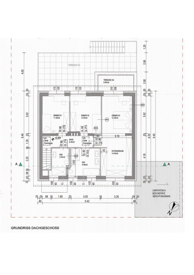 Grundriss Skizze Dachgeschoß