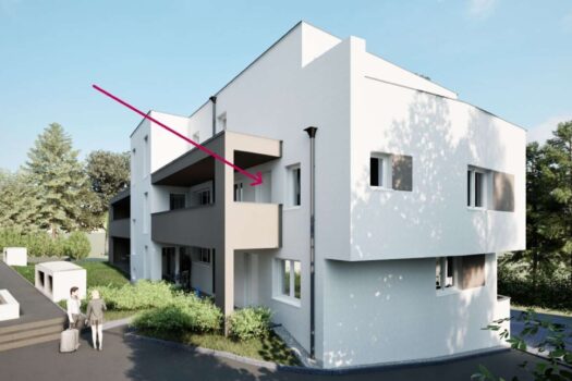 **Wohnhausanlage Bachgasse** Neubau II - 3-Zimmer Wohnung mit Loggia - Mitten in St. Florian Außenansicht Top 4