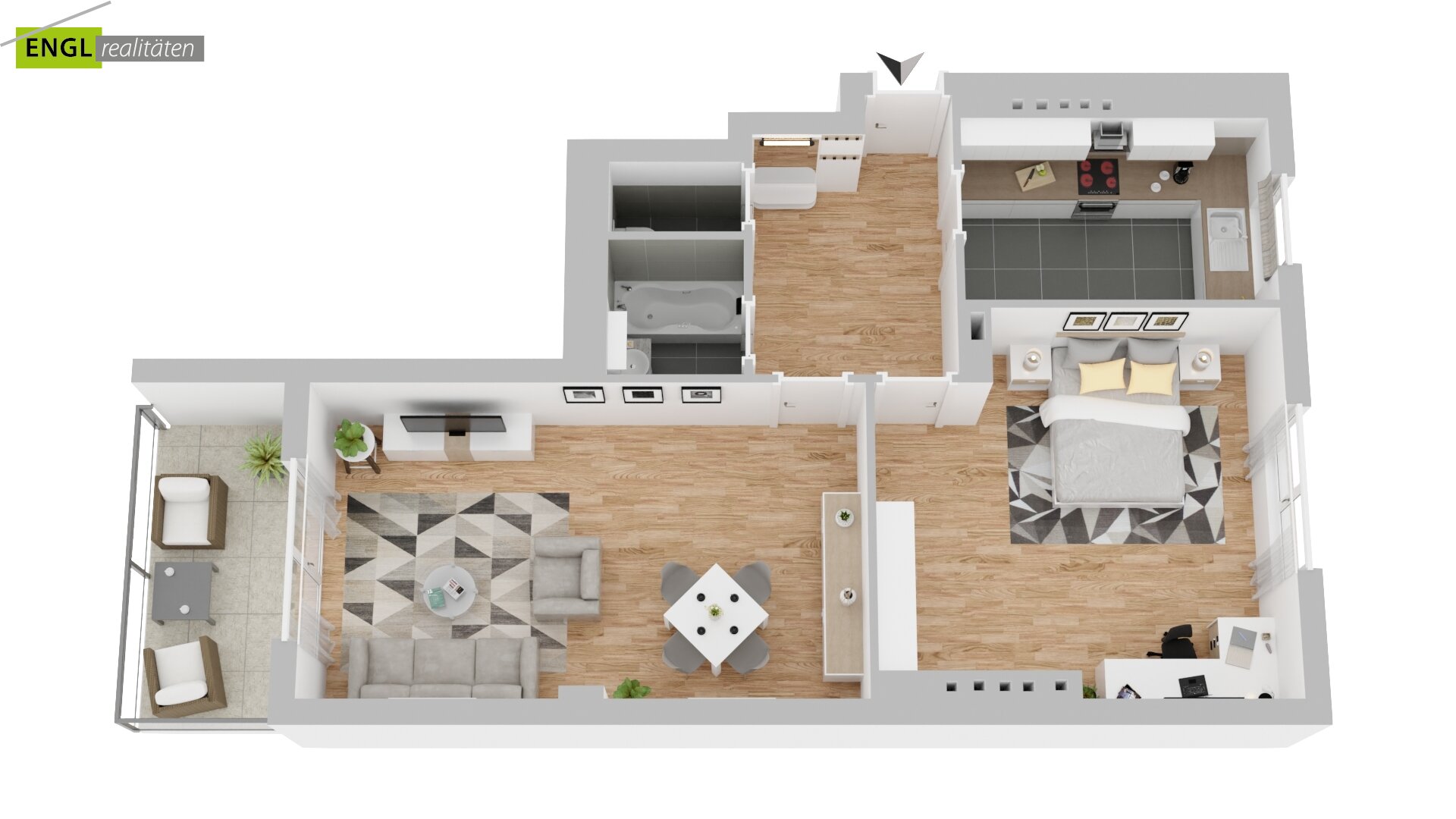 Wohnung mit neuem Design