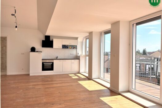 Küchenbereich und Balkon