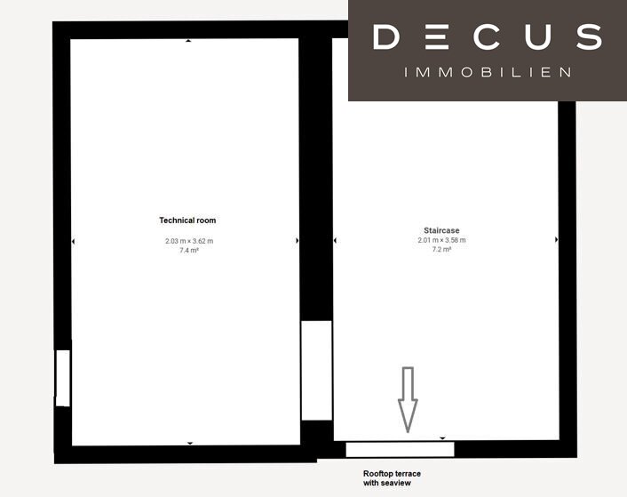 2. Etage - Dachterrasse und Haustechnik