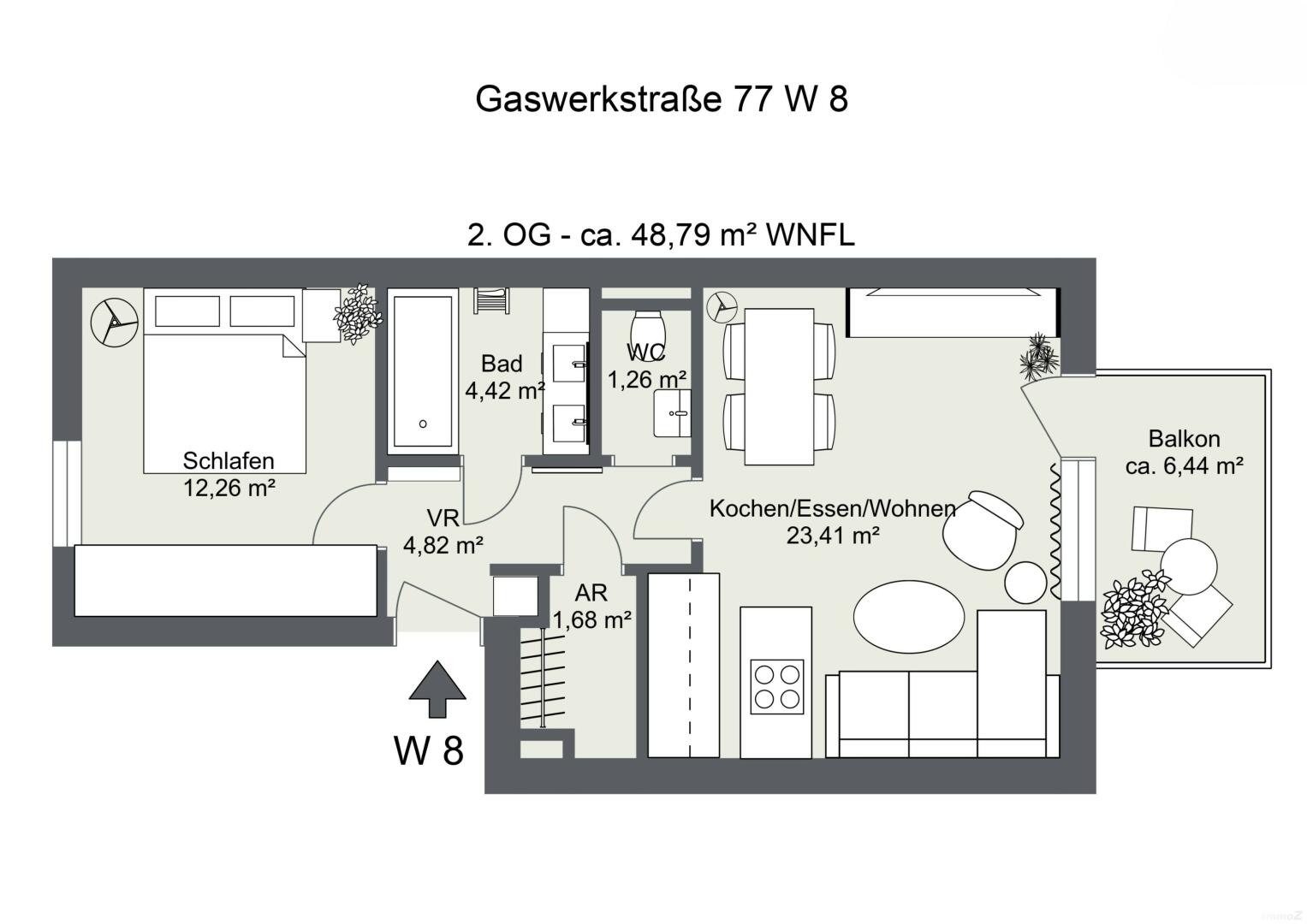 Gaswerkstraße 77 W 8 - 2D-Grundriss