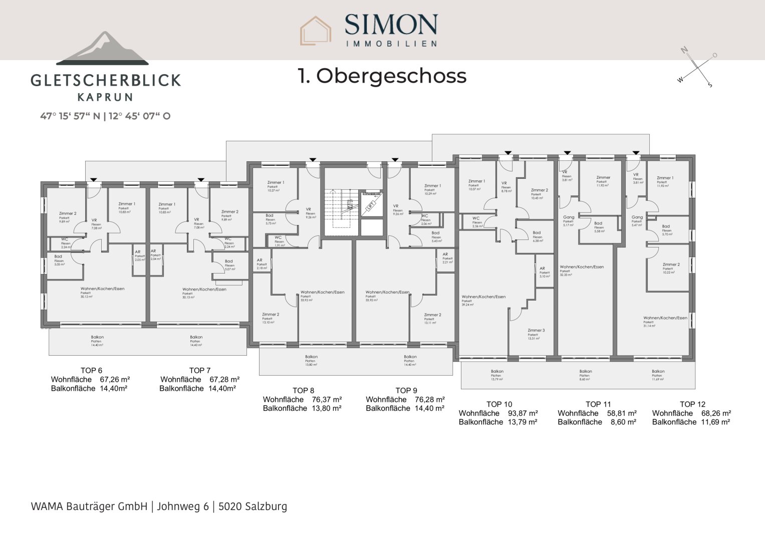 Grundriss 1. Obergeschoß