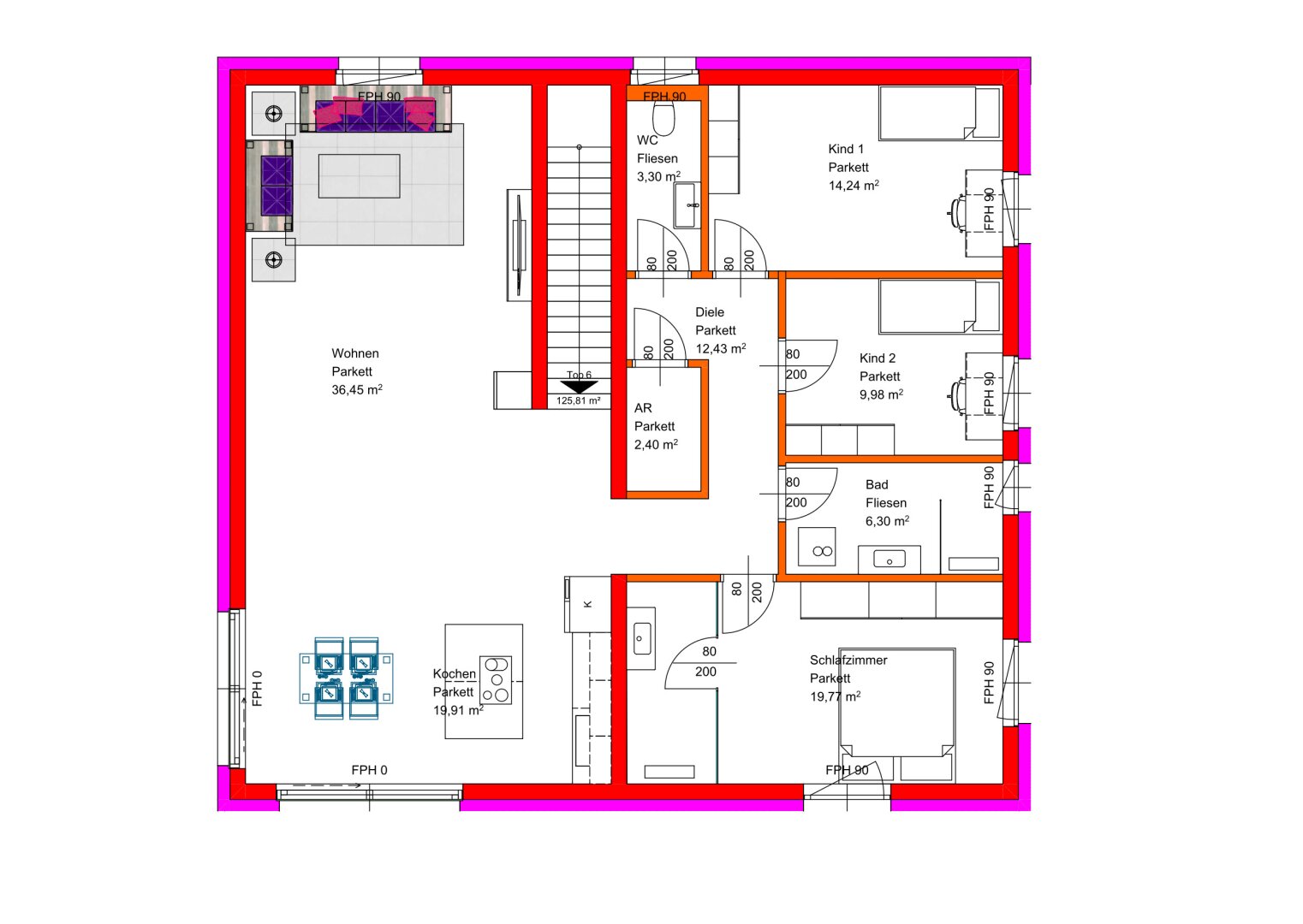Top 6 - 3 Schlafzimmer