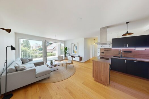 Wohnzimmer (mit KI möbliert)