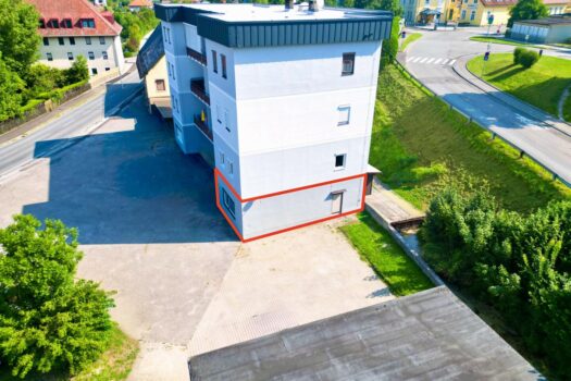 Luftbild mit eingezeichneter Wohnung