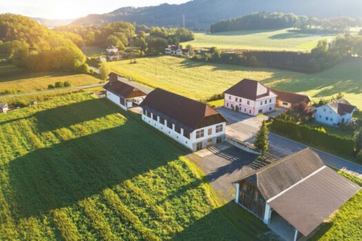 Luftbild von der Lagerhalle