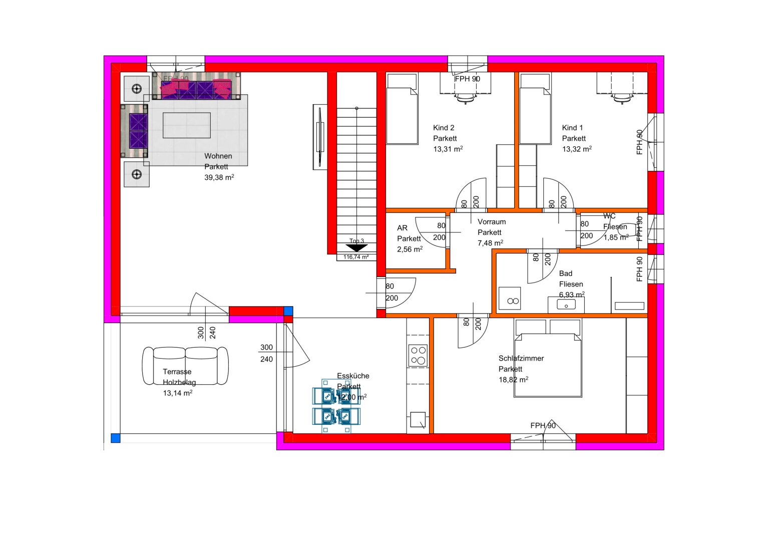 Top 3 - 3 Schlafzimmer