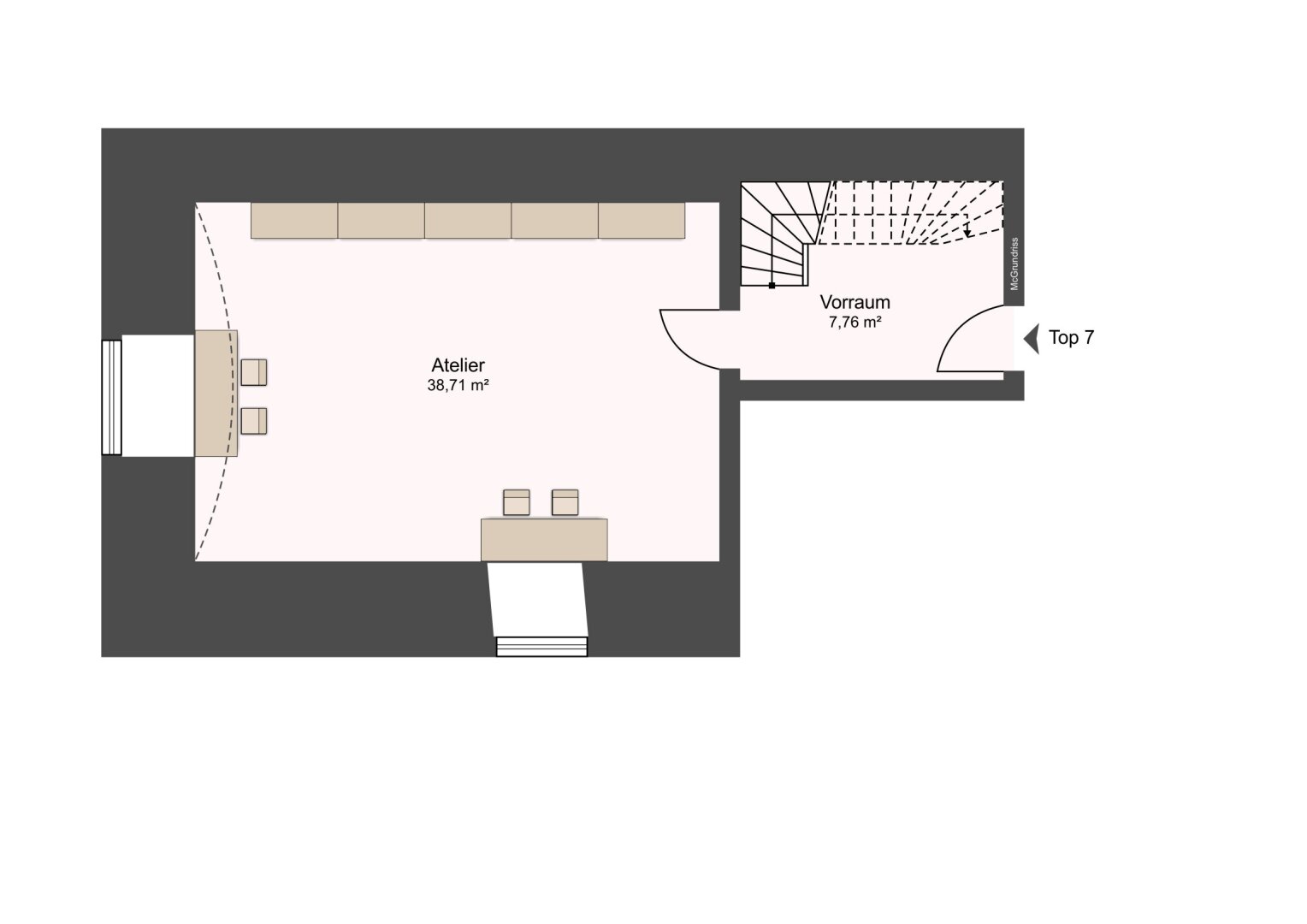 2. OG - Atelier, Vorraum/Eingang