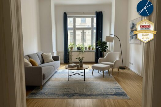 Traumhaftes Altbau-Juwel - kreisförmig begehbar! Erkerzimmer Möblierungsmöglichkeit