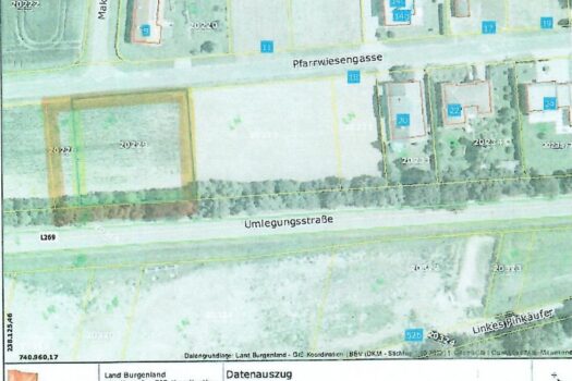1.788 m² BAUGRUND FÜR PRIVAT ODER BAUTRÄGER IN OBERWART! SATELLITEN-BILD