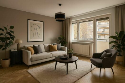 ** Grünruhelage am Fuße des Rosenbergs** Nähe Hilmteich, UNI & LKH** 2-Zimmer-Juwel in Grazer Bestlage ** Wohnzimmer - KI-generiert