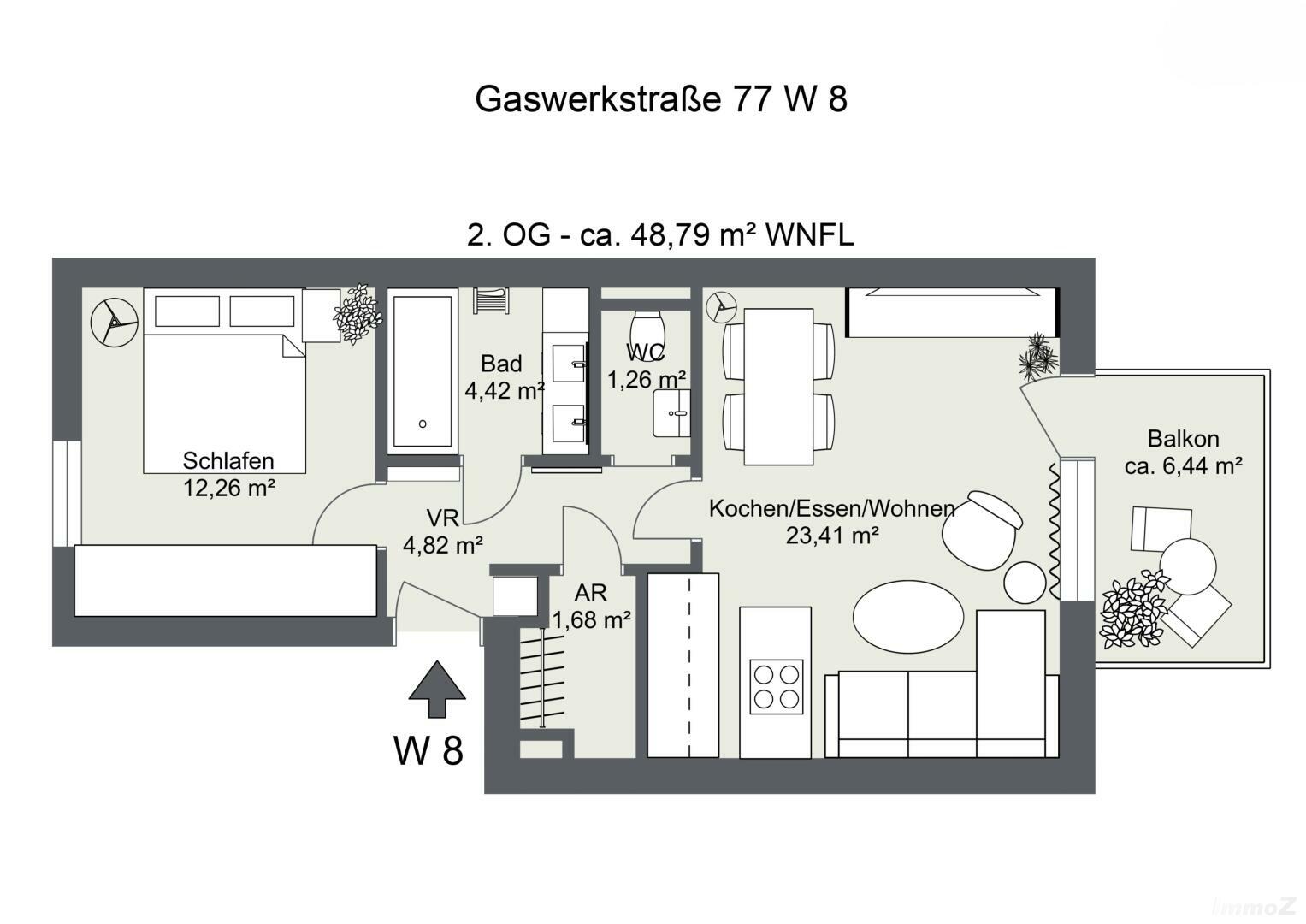 Gaswerkstraße 77 W 8 - 2D-Grundriss