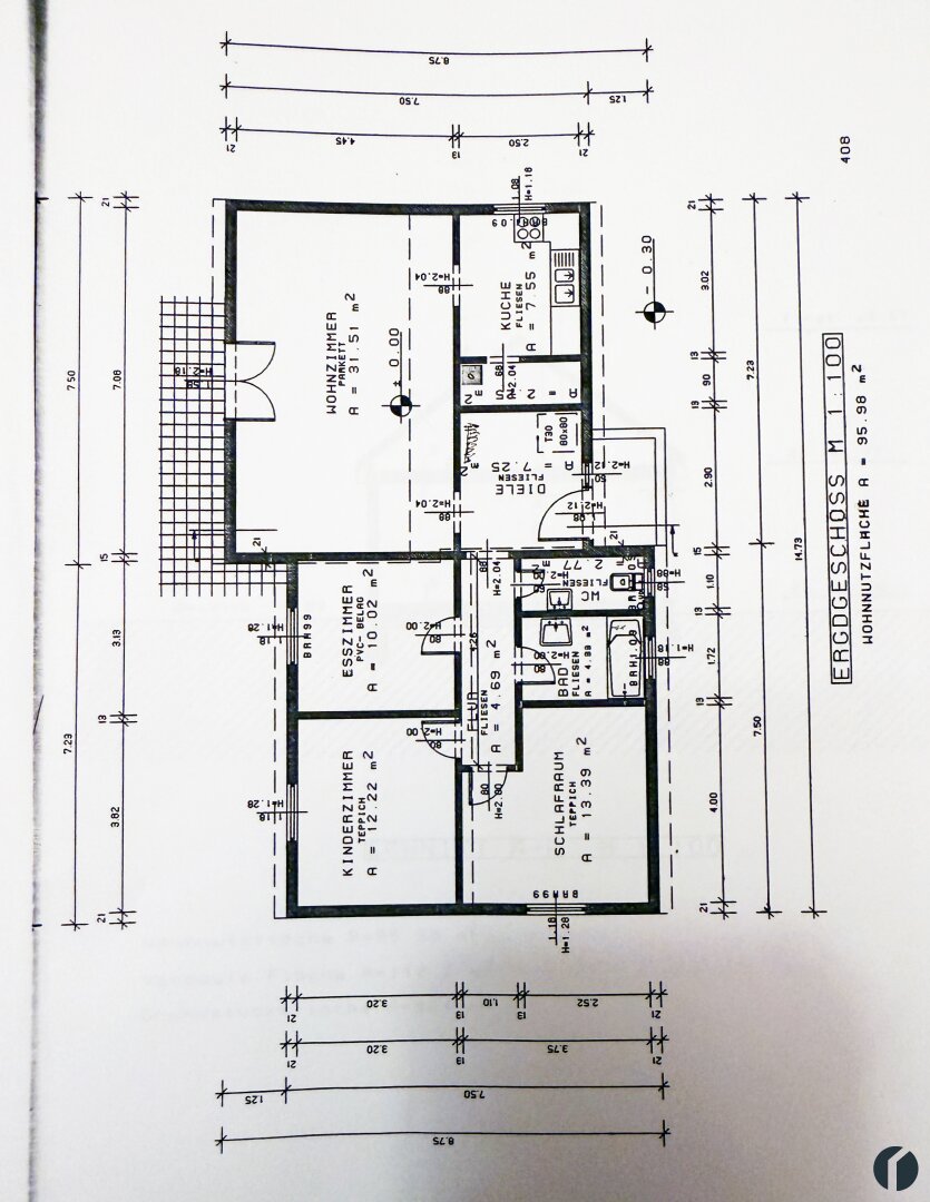 EG Plan vor dem Dachausbau