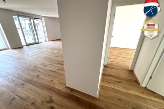 Superprojekt: ''Über den Baumwipfeln Wohnküche und Gang zu den Zimmern