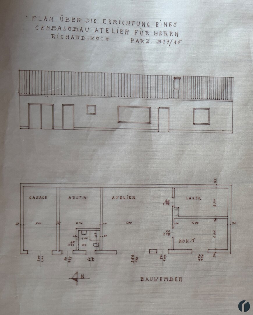 Plan vom Nebengebäude
