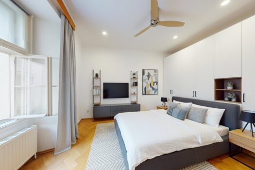 Schlafzimmer (Mittels KI möbliert)