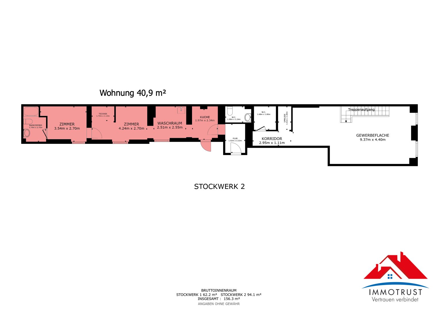Plan Wohnung (rot markiert)