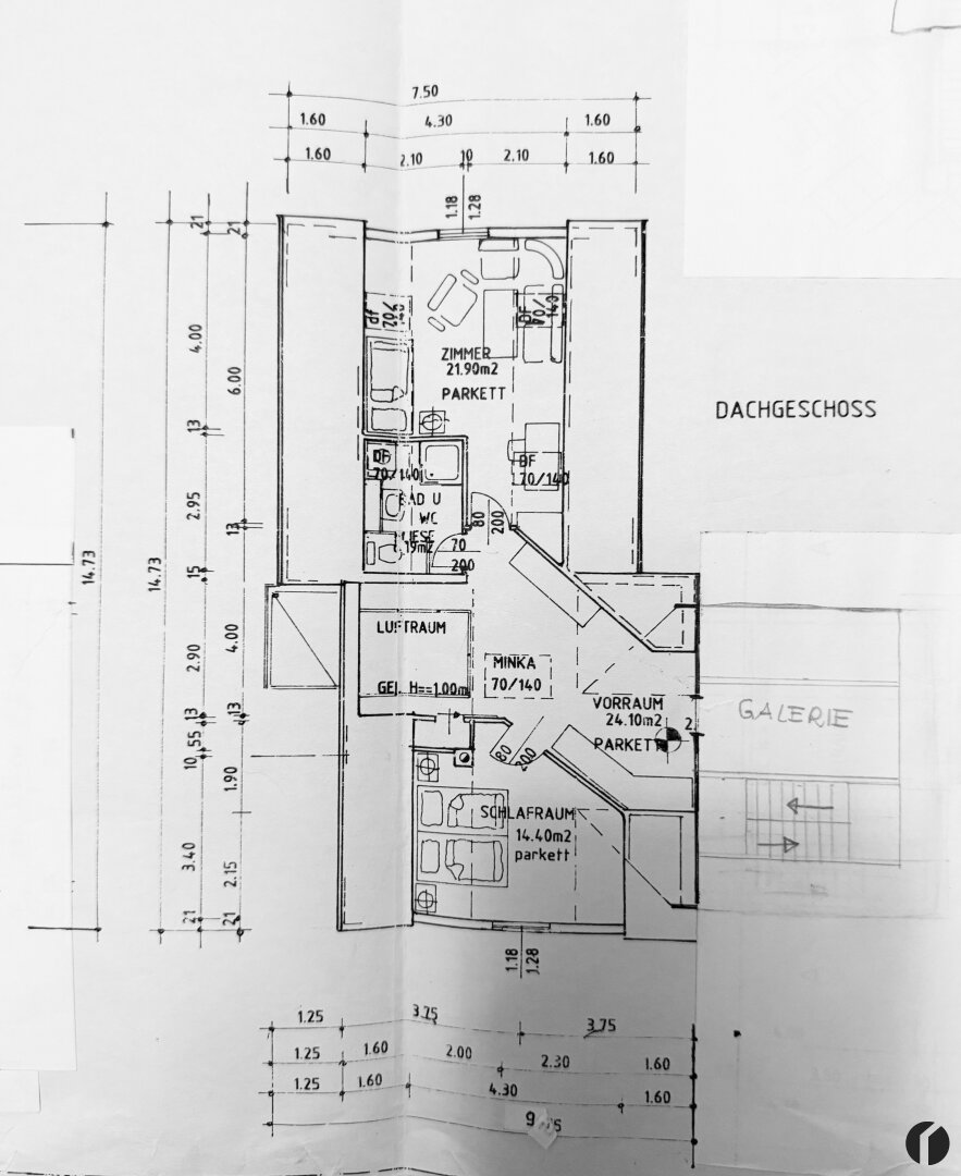 Dachgeschoss ursprünglich