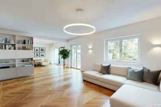 Wohnraum mit KI Einrichtungsvorschlag