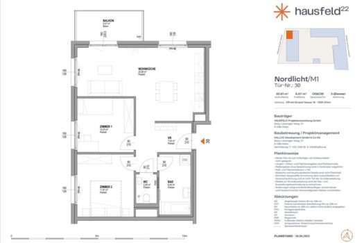Unbefristete Neubau-Mietwohnung im Oberen Hausfeld | Termin online buchen: www.hausfeld22.at/nordlicht 4rxAhCoUGdp6YCyjVwPY7K