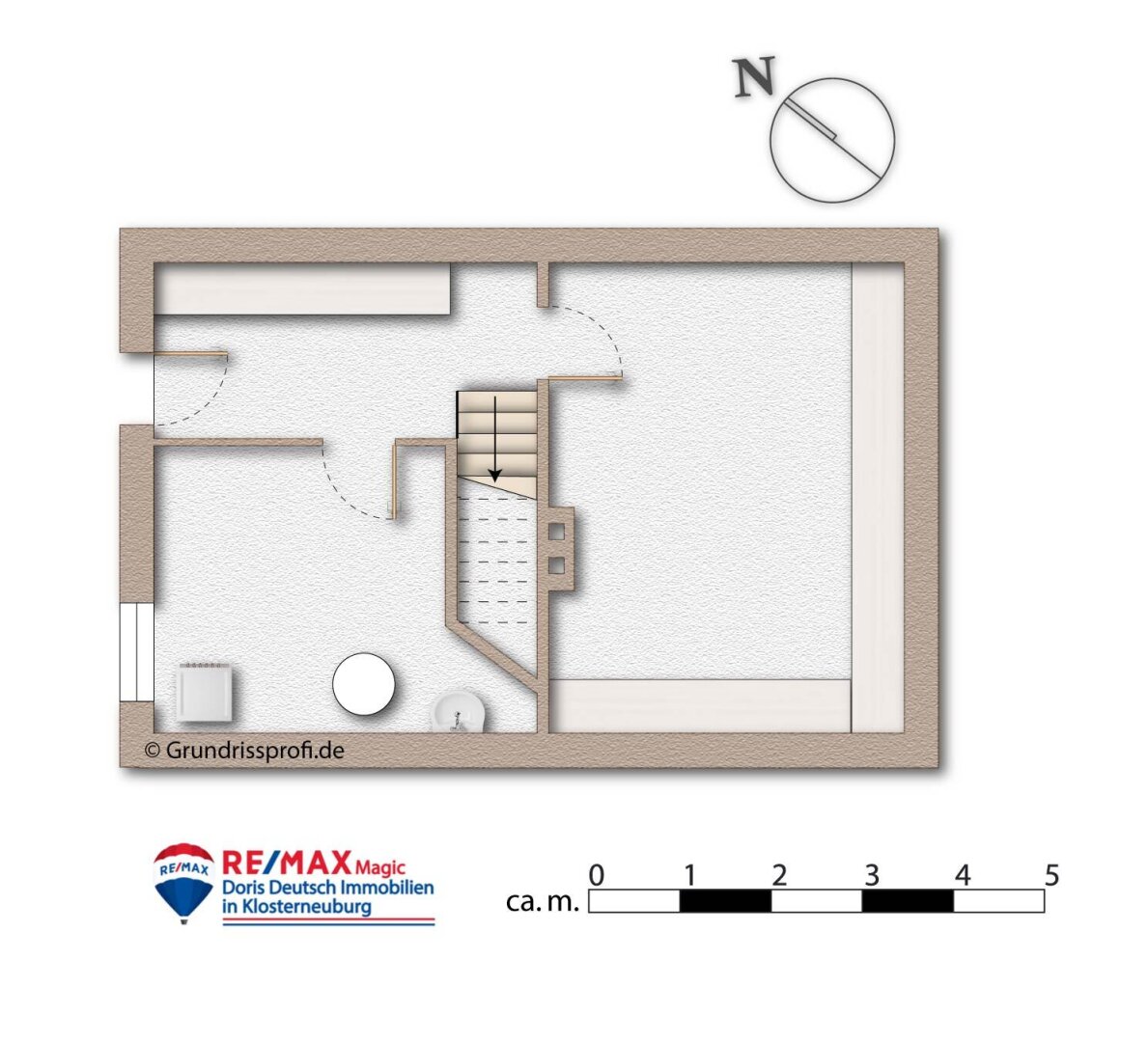 Grundriss Kellergeschoss möbliert