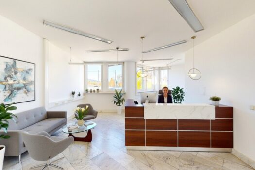 Lichtdurchflutetes Büro in Klagenfurt (57,7 m²) – repräsentativ, mit Teeküche & Lageroption zu mieten Ausstattungsbeispiel