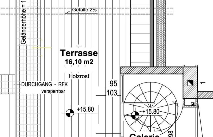 Plan OG, Terrasse