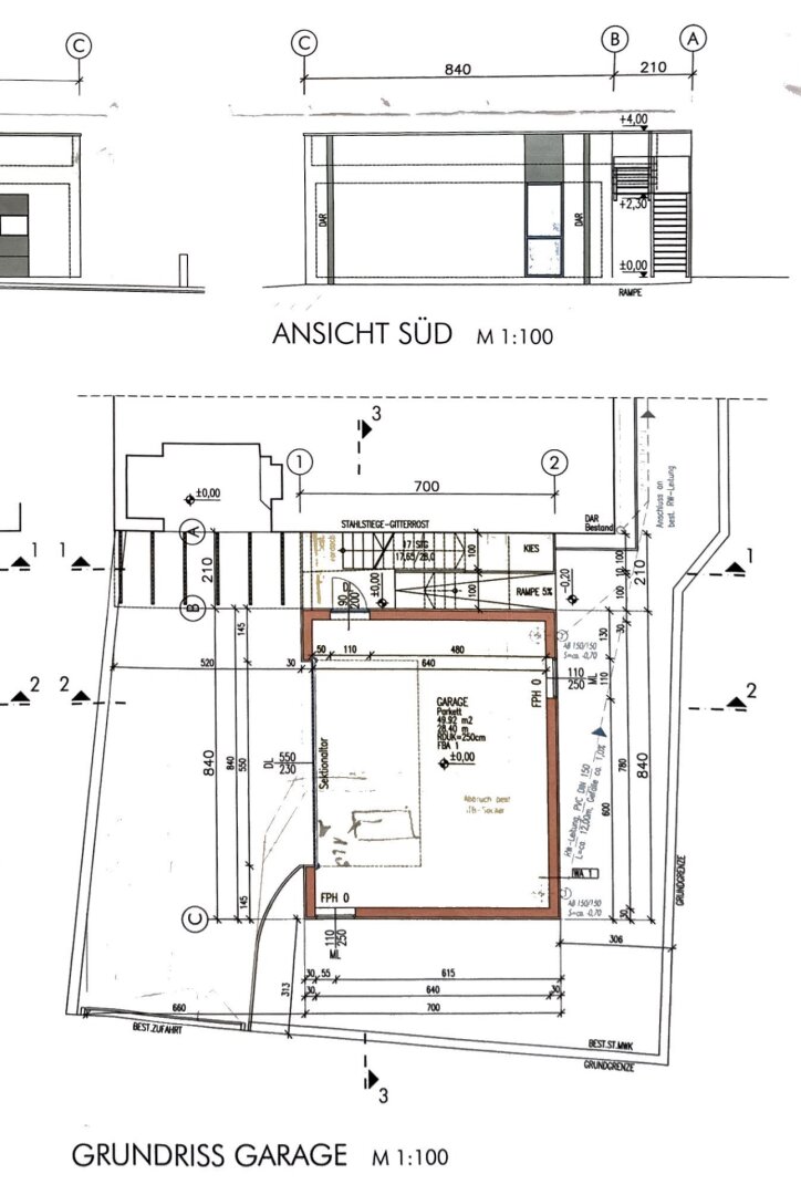 Grundriss Doppelgarage