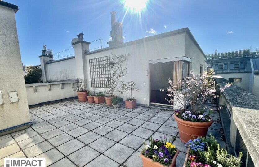 Sonnige, uneinsichtige Dachterrasse!