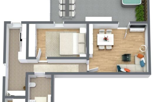 Purbergstraße 56 - 1. Etage - 3D Floor Plan